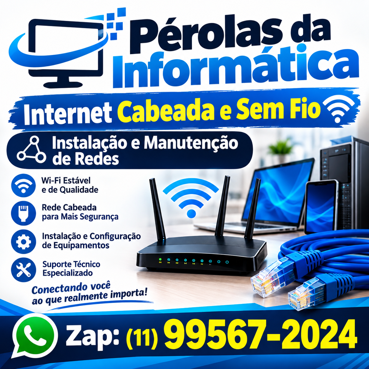 Internet Cabeada e Wifi